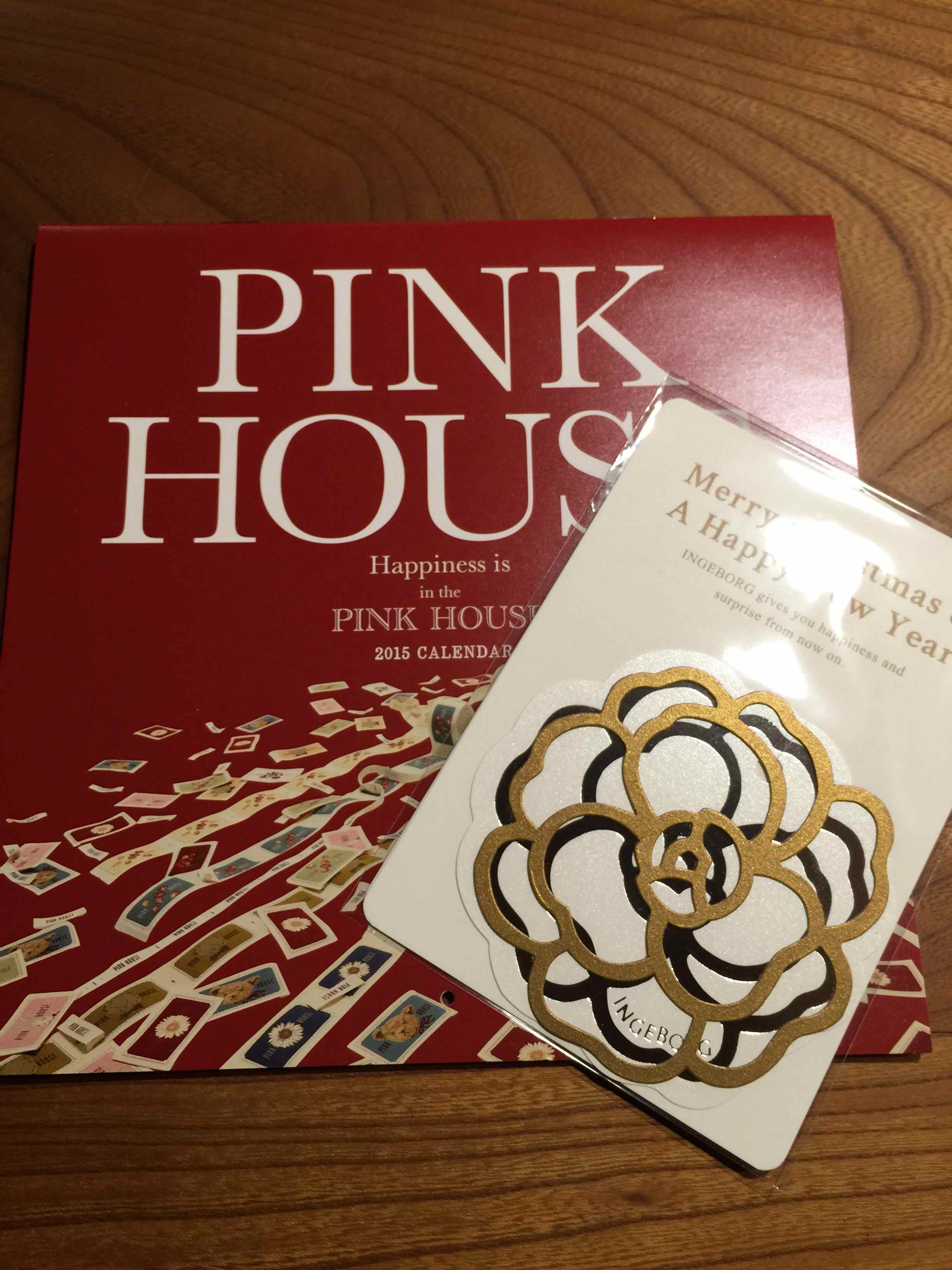 ピンクハウス★2015年　カレンダー＆インゲボルグ　オーナメントカード